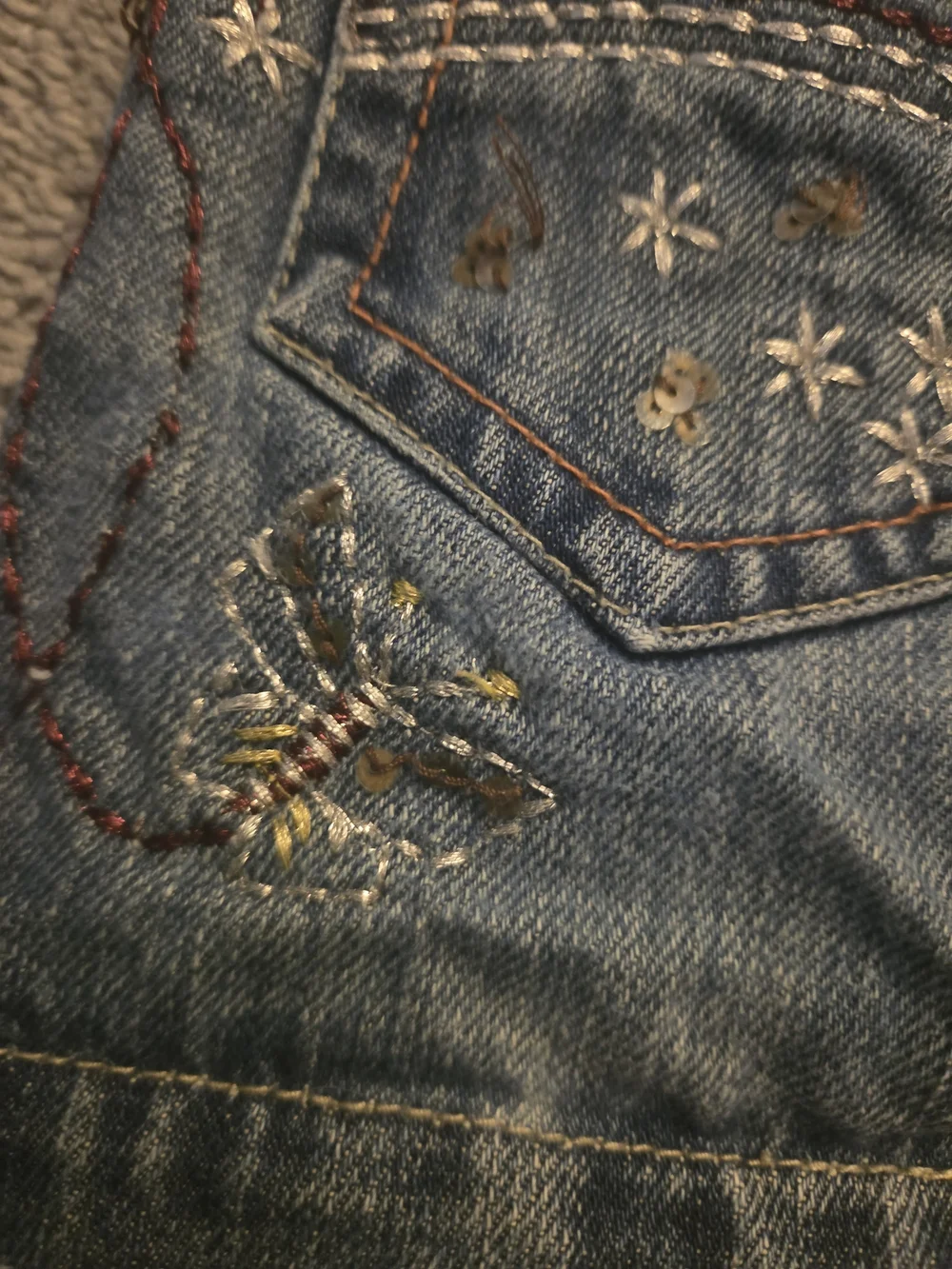 GAP brand, Blue Denim, Toddler‎ jean skort with Floral Embroidery, Size 4